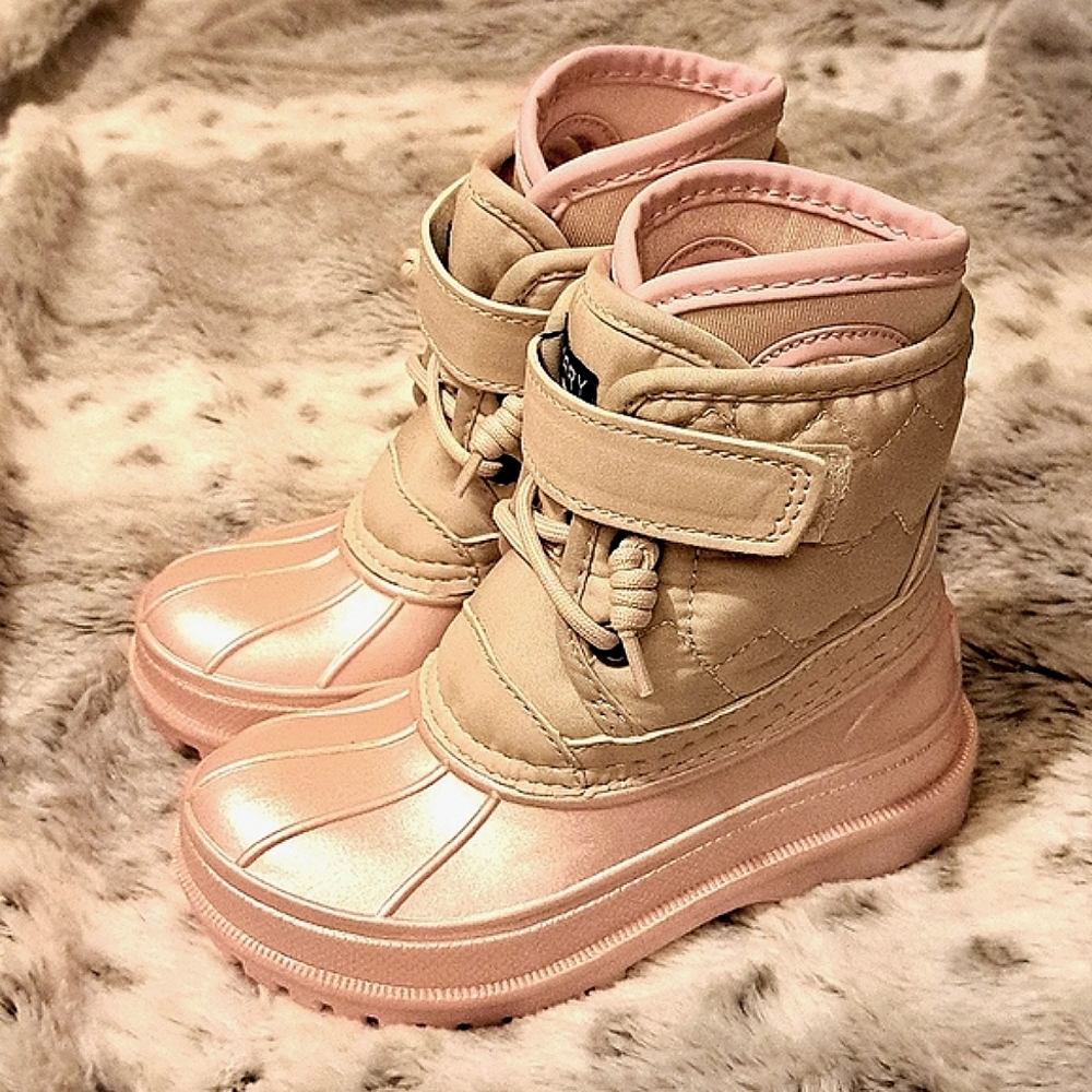 Sperry Pink Metalic 💗 Toddler Boots 🛍👶 Girls size 8